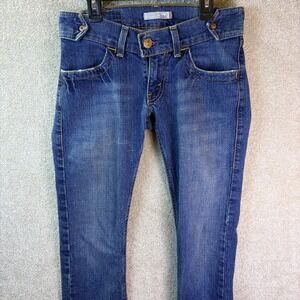 Vintage Levis 504 Slouch Flare Jeans Women Juniors 3 (29x32) Blue Low Rise Denim